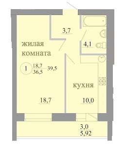 планировка квартиры 40 м2